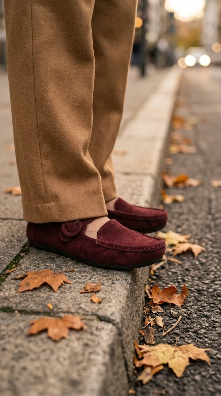 Maroon Moccasin For Ladies WN4613