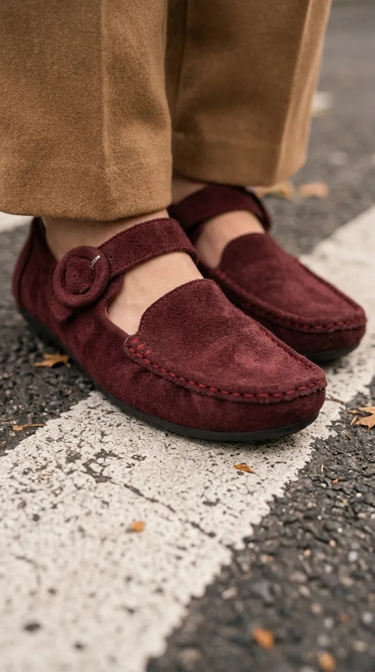 Maroon Moccasin For Ladies WN4613