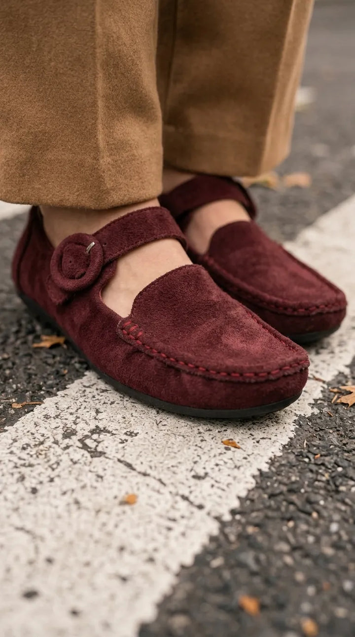 Maroon Moccasin For Ladies WN4613