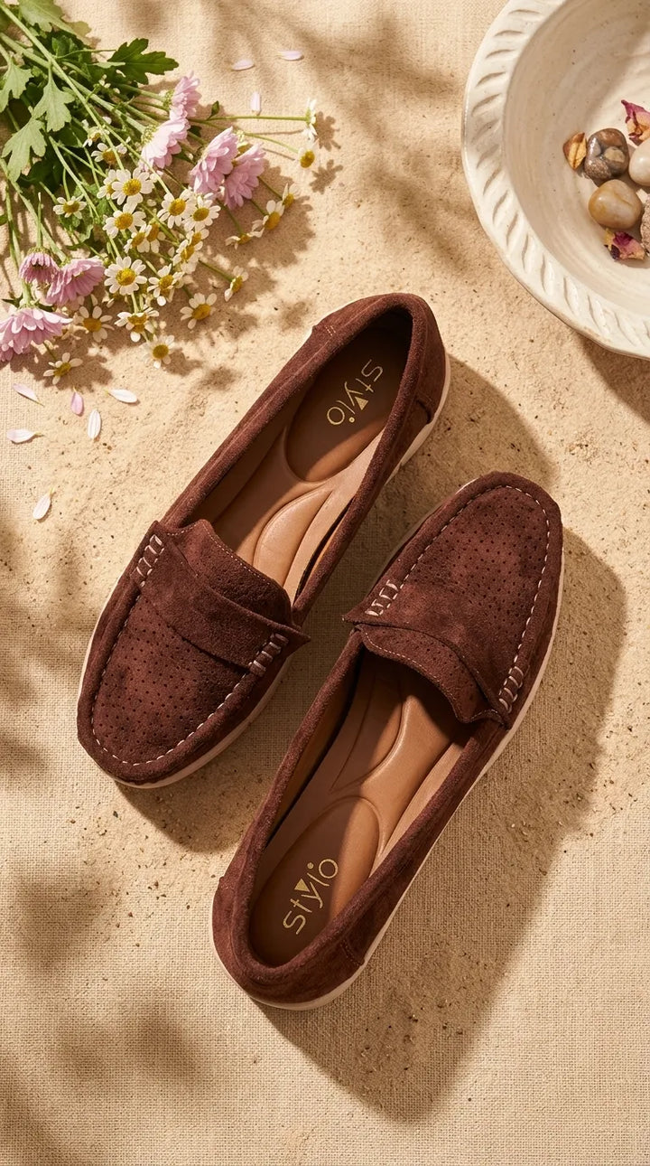 Brown Moccasin For Ladies WN4615