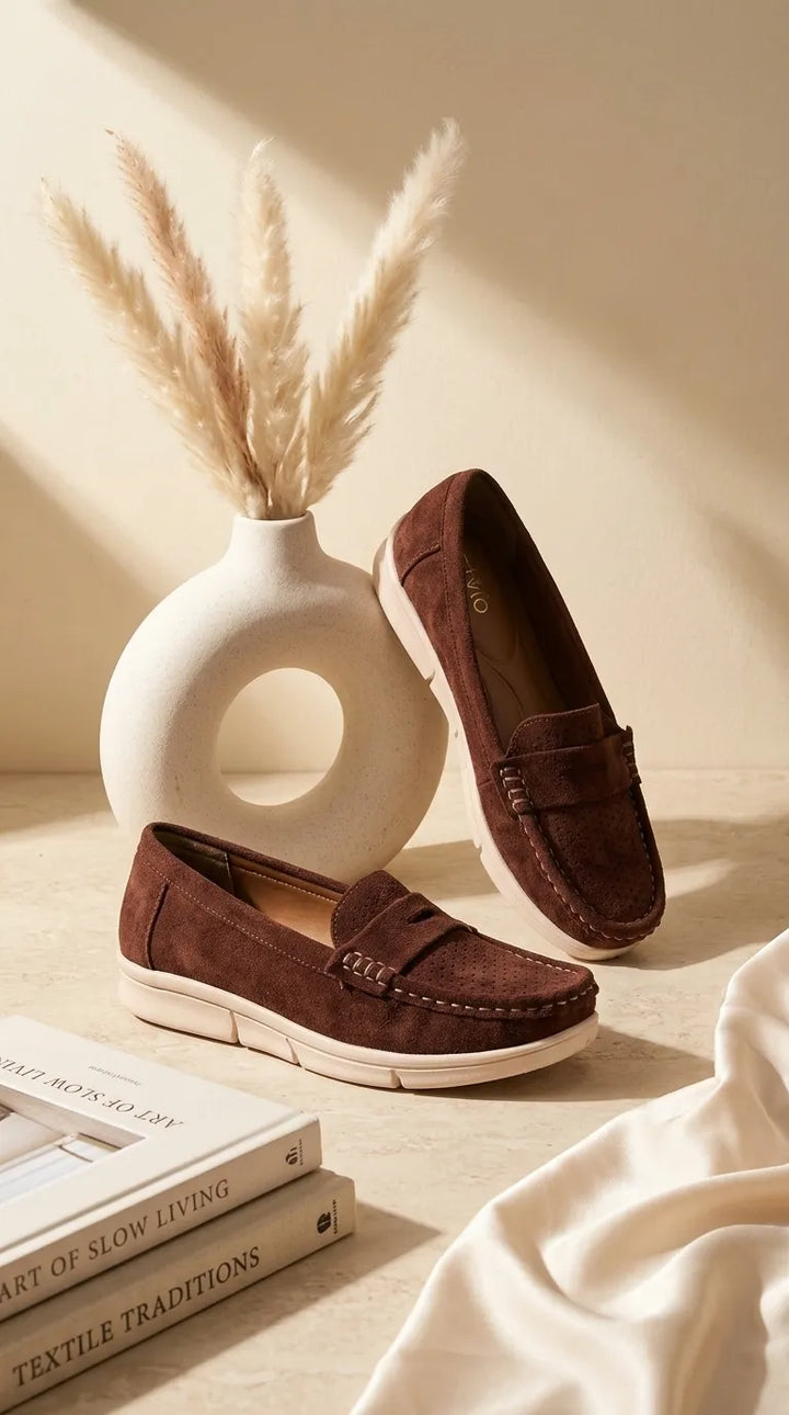 Brown Moccasin For Ladies WN4615