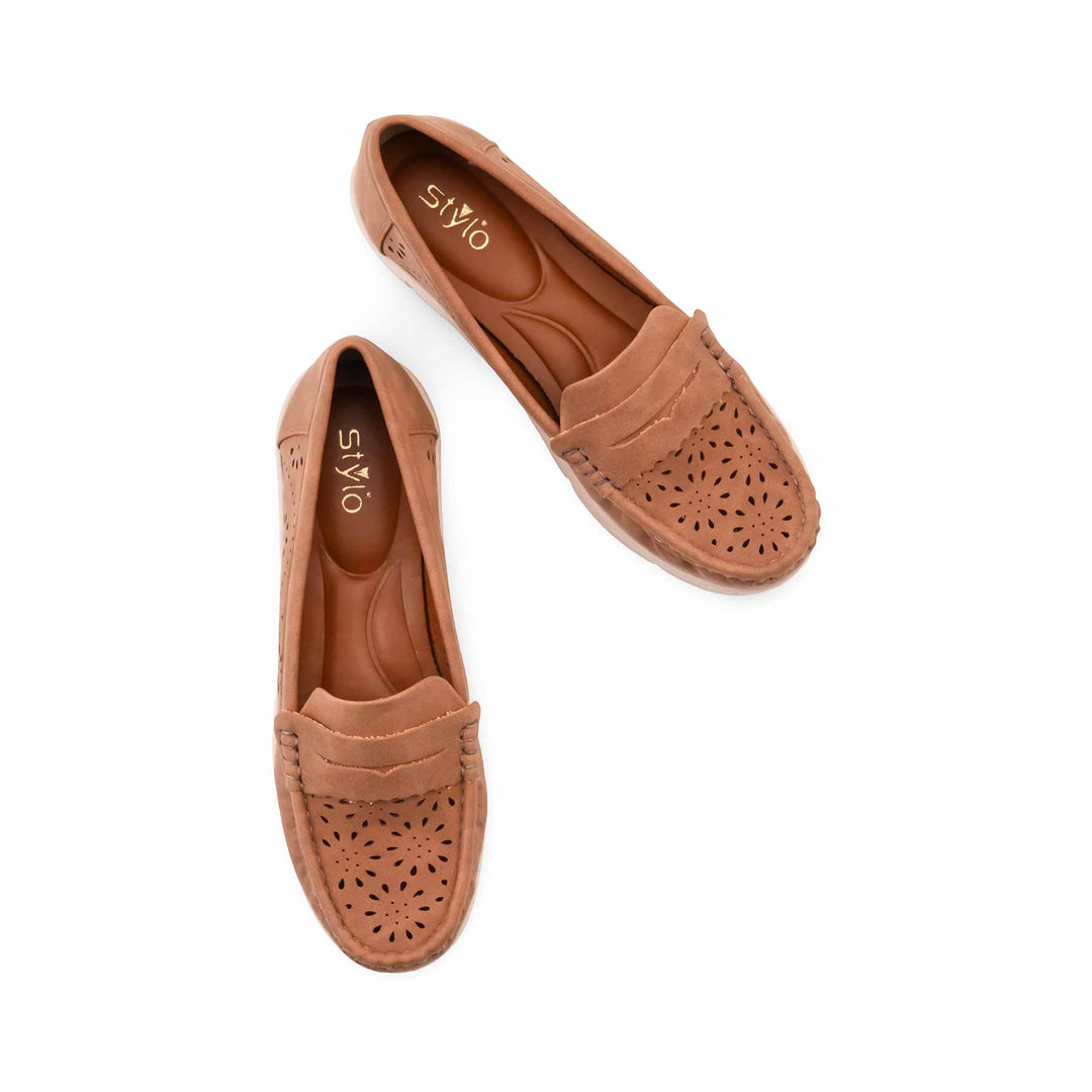 Brown Moccasin For Ladies WN4616