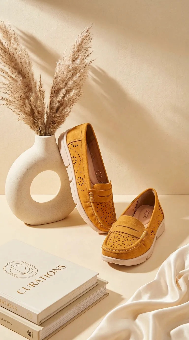 Mustard Moccasin For Ladies WN4616