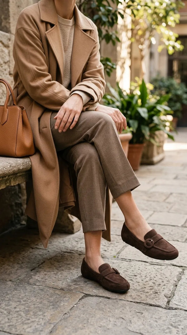 Brown Moccasin For Ladies WN4619