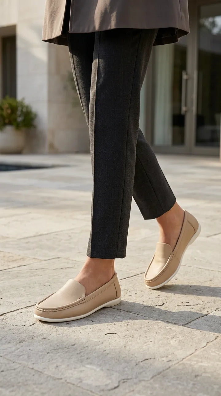Beige Moccasin For Ladies WN4622