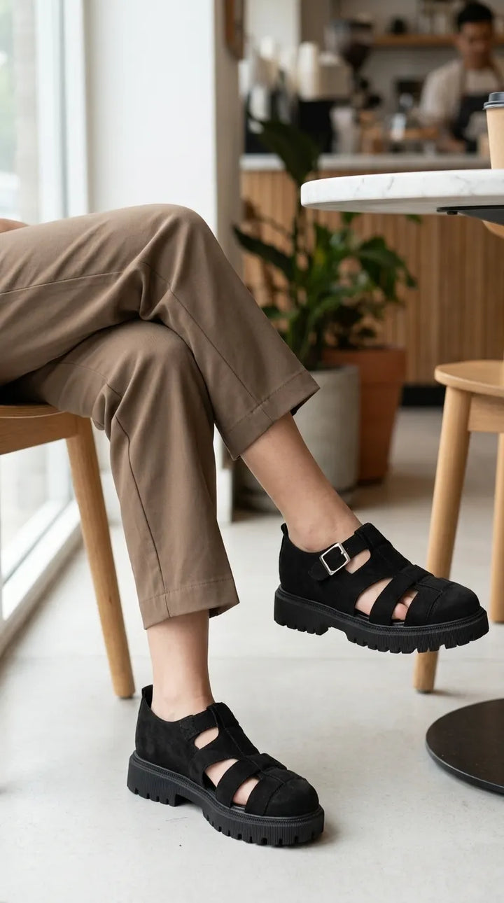 Black Moccasin For Women WN4624