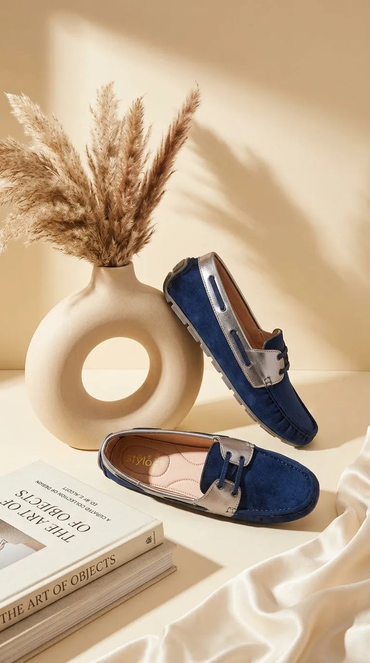 Navy Moccasin For Ladies WN4626