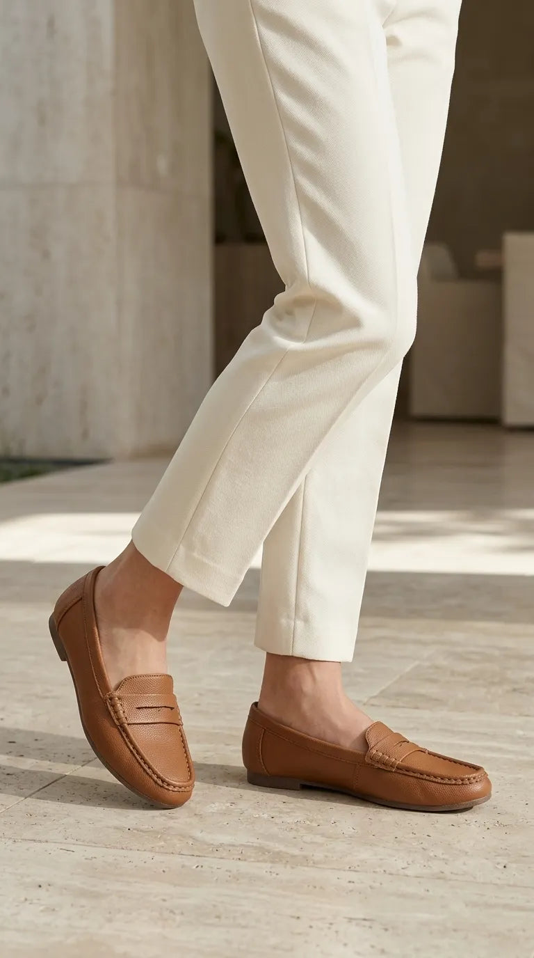 Brown Moccasin For Ladies WN4631