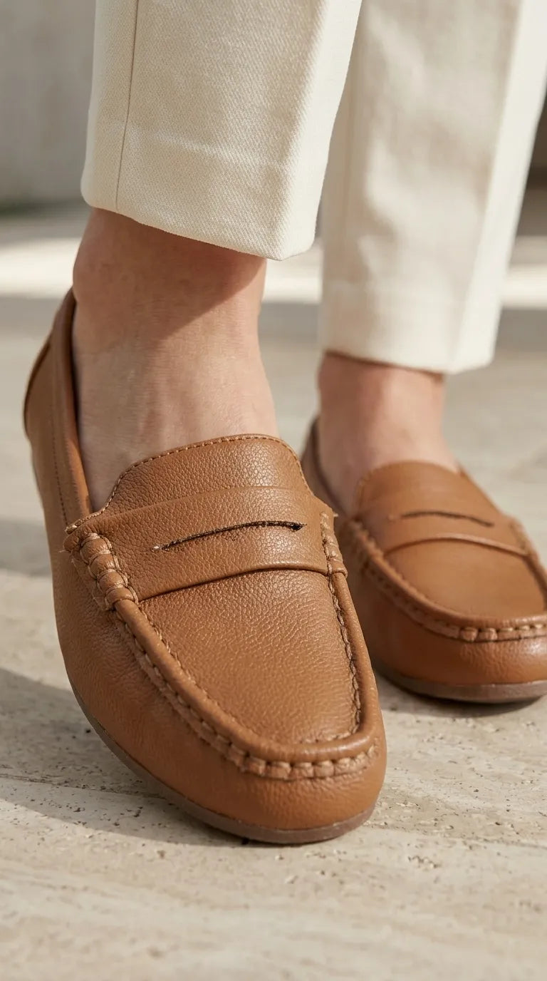 Brown Moccasin For Ladies WN4631