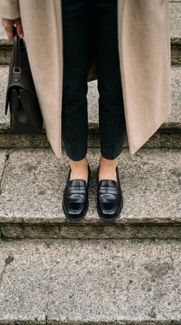 Black Moccasin For Ladies WN4633