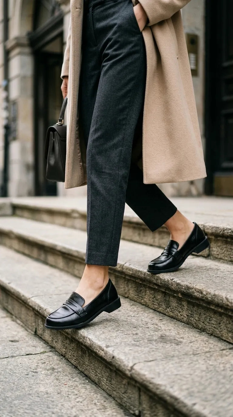 Black Moccasin For Ladies WN4633