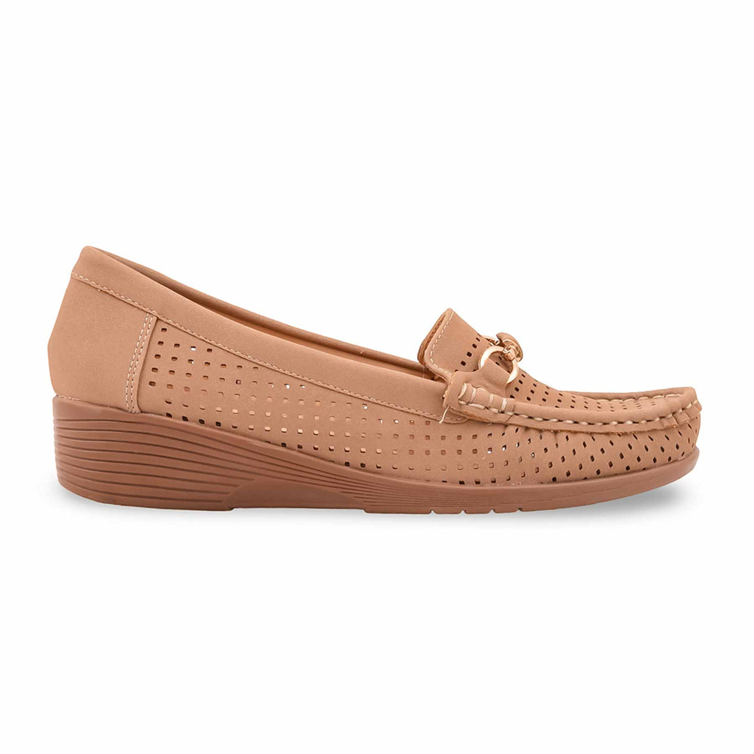 Beige Moccasin For Ladies WN4634