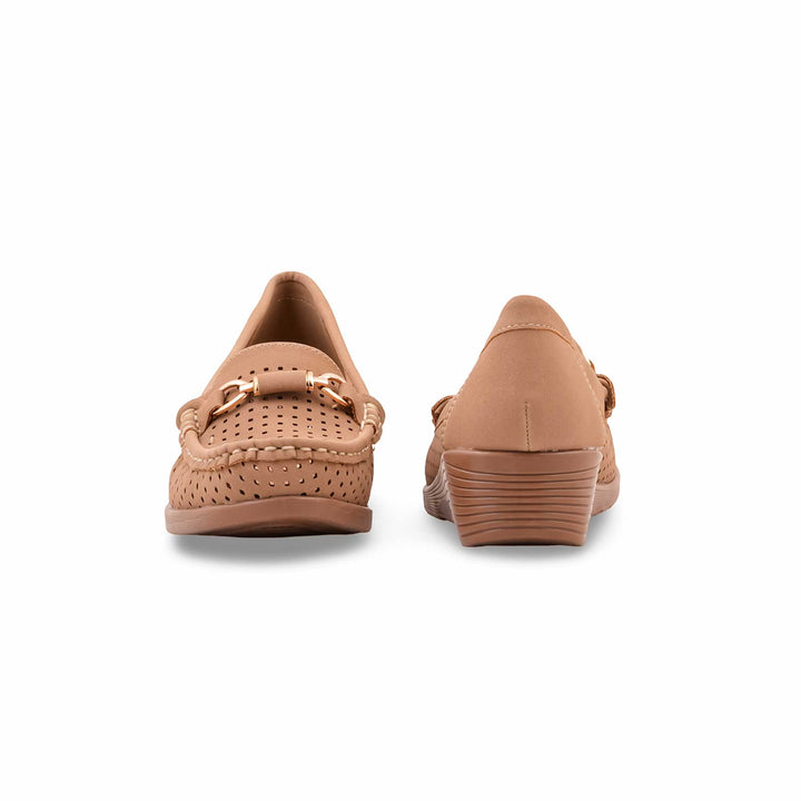 Beige Moccasin For Ladies WN4634