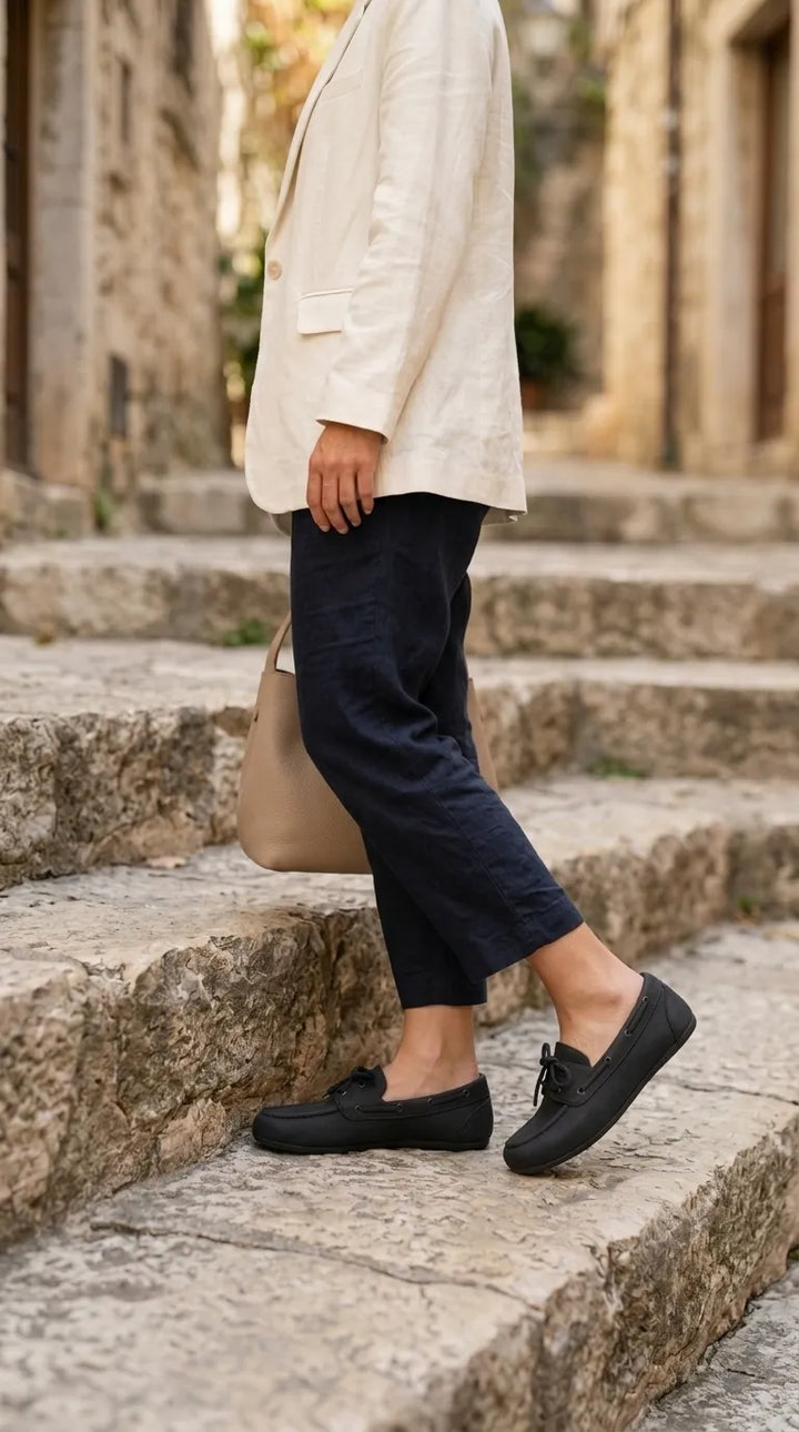 Black Moccasin For Ladies WN4637