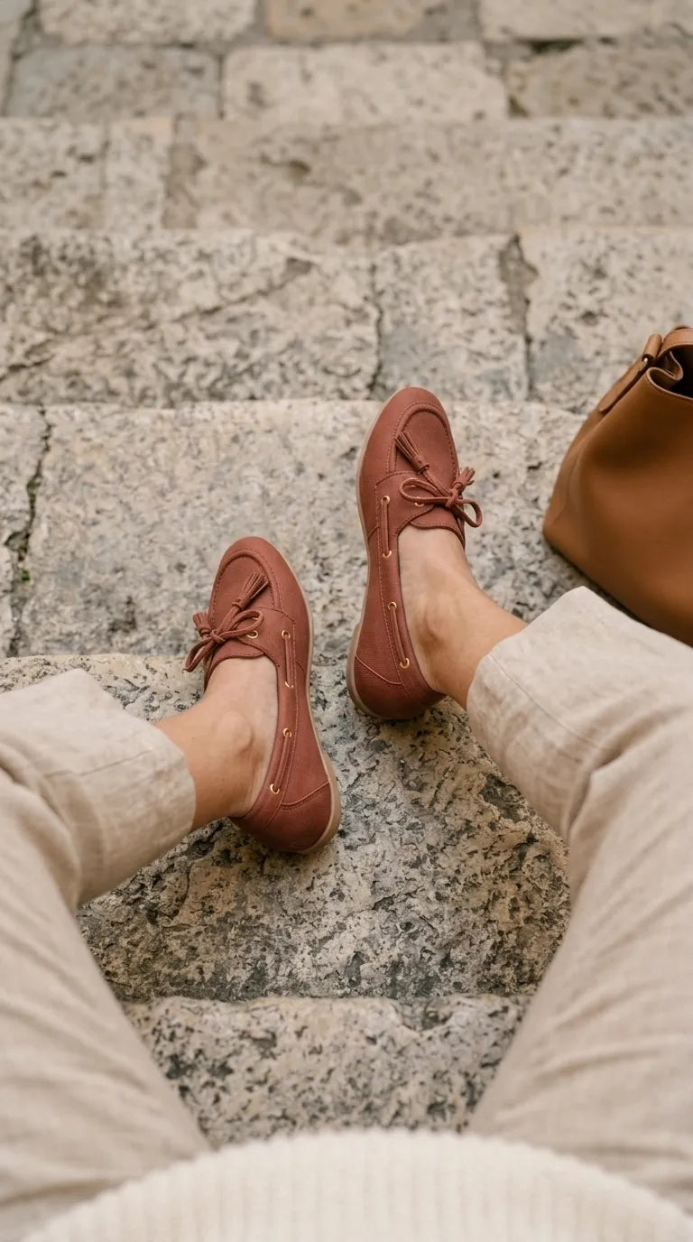 Maroon Moccasin For Ladies WN4638