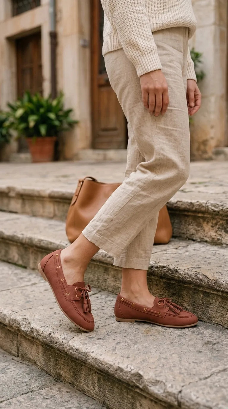 Maroon Moccasin For Ladies WN4638