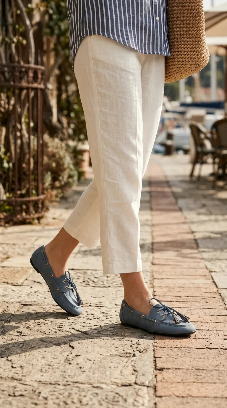 Blue Moccasin For Ladies WN4638
