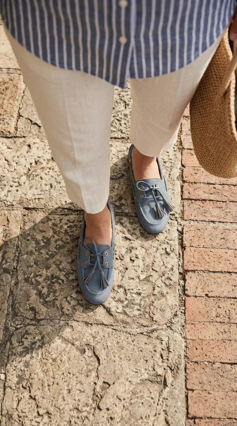 Blue Moccasin For Ladies WN4638