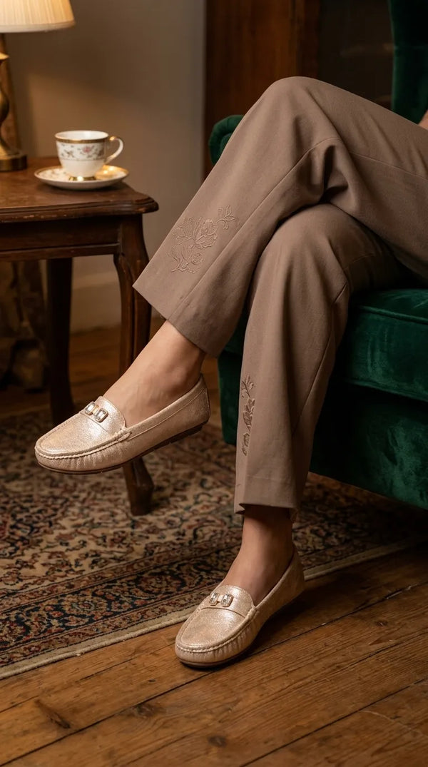 Golden Moccasin For Ladies WN4640