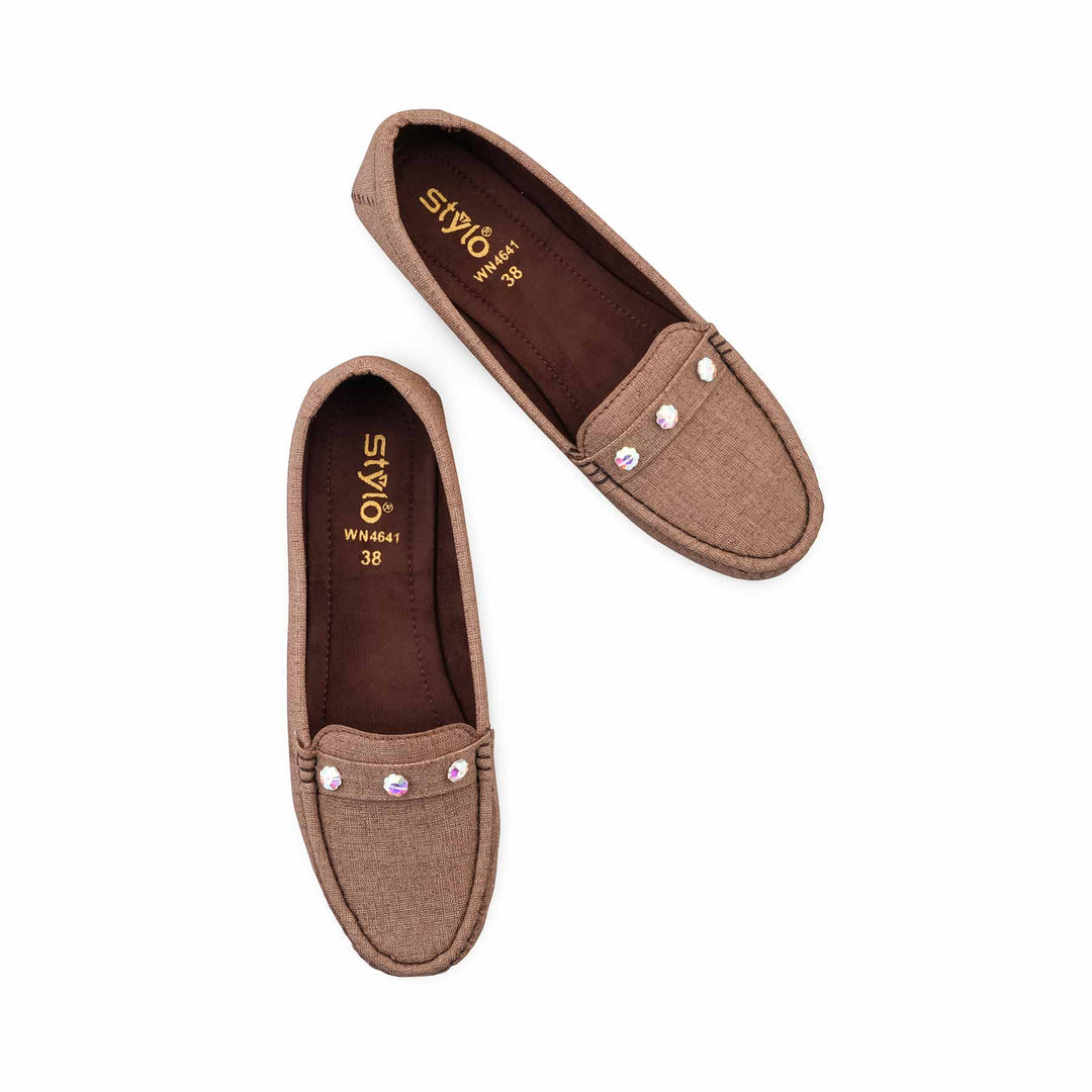 Brown Moccasin For Ladies WN4641