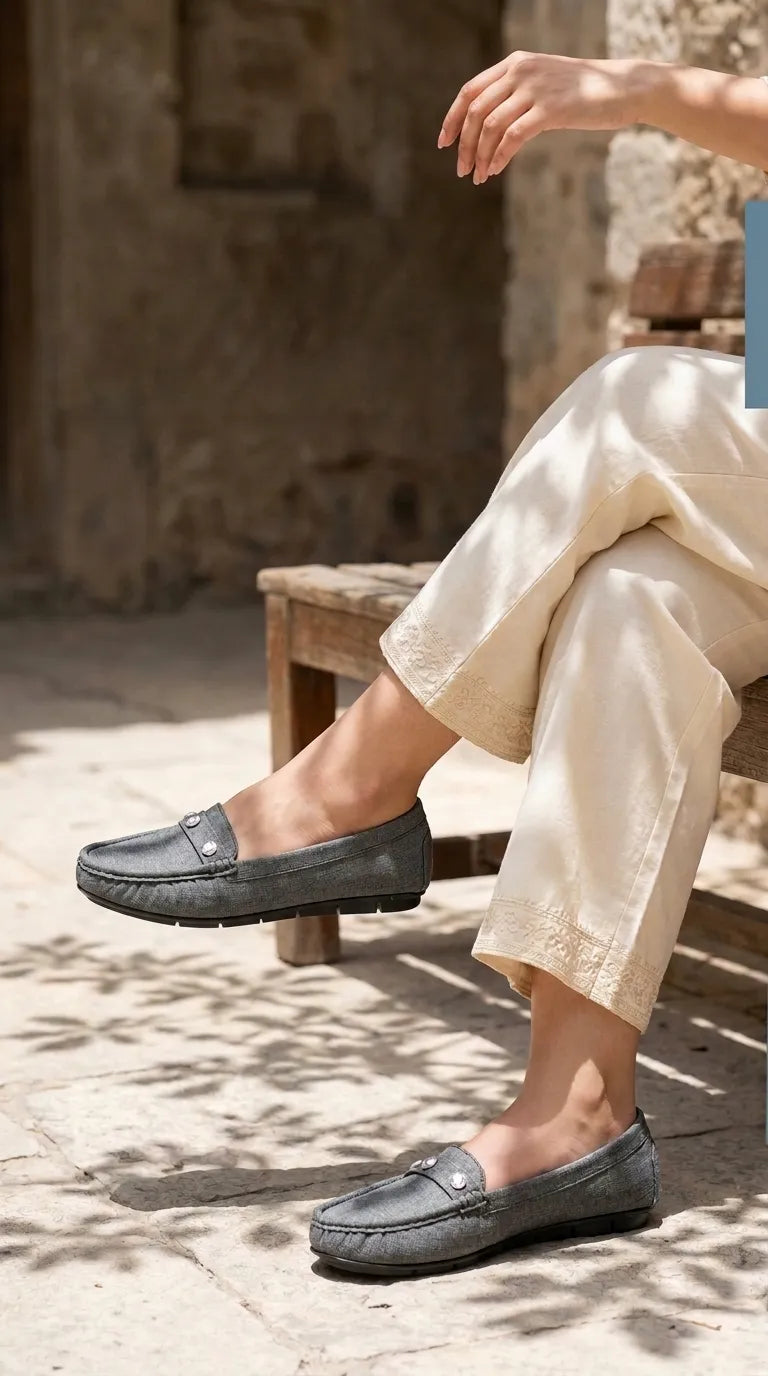 Grey Moccasin For Women WN4641