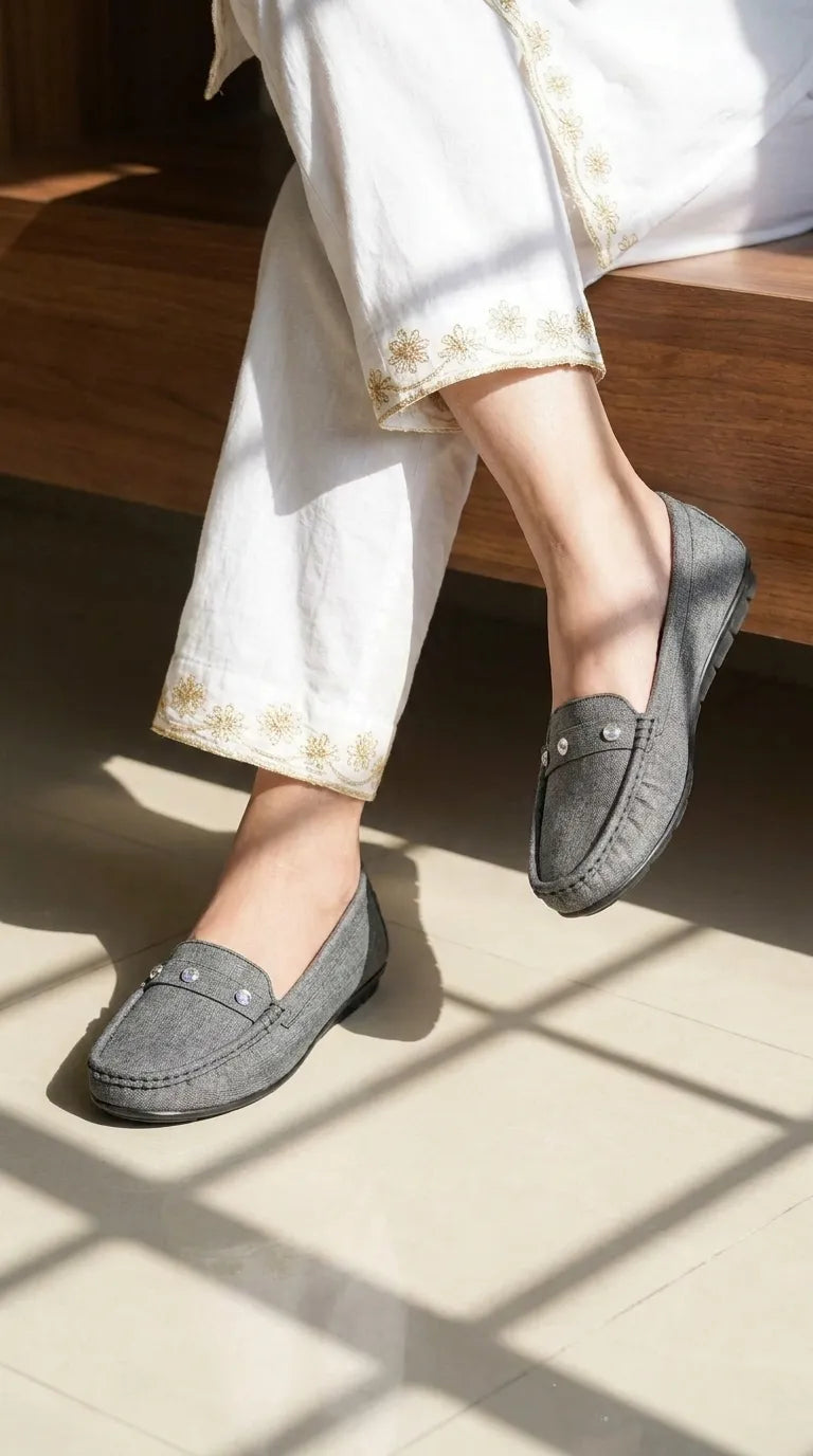 Grey Moccasin For Women WN4641
