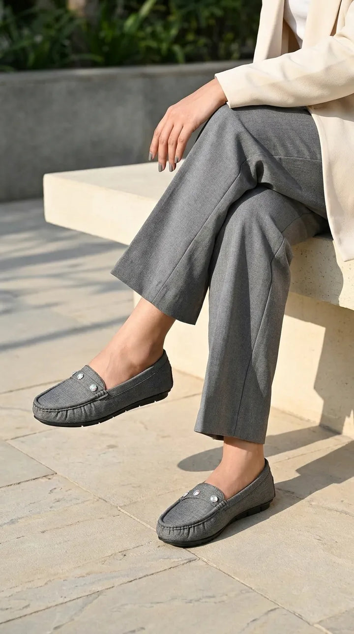 Grey Moccasin For Women WN4641