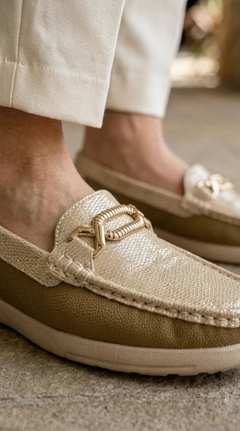 Golden Moccasin For Ladies WN4646