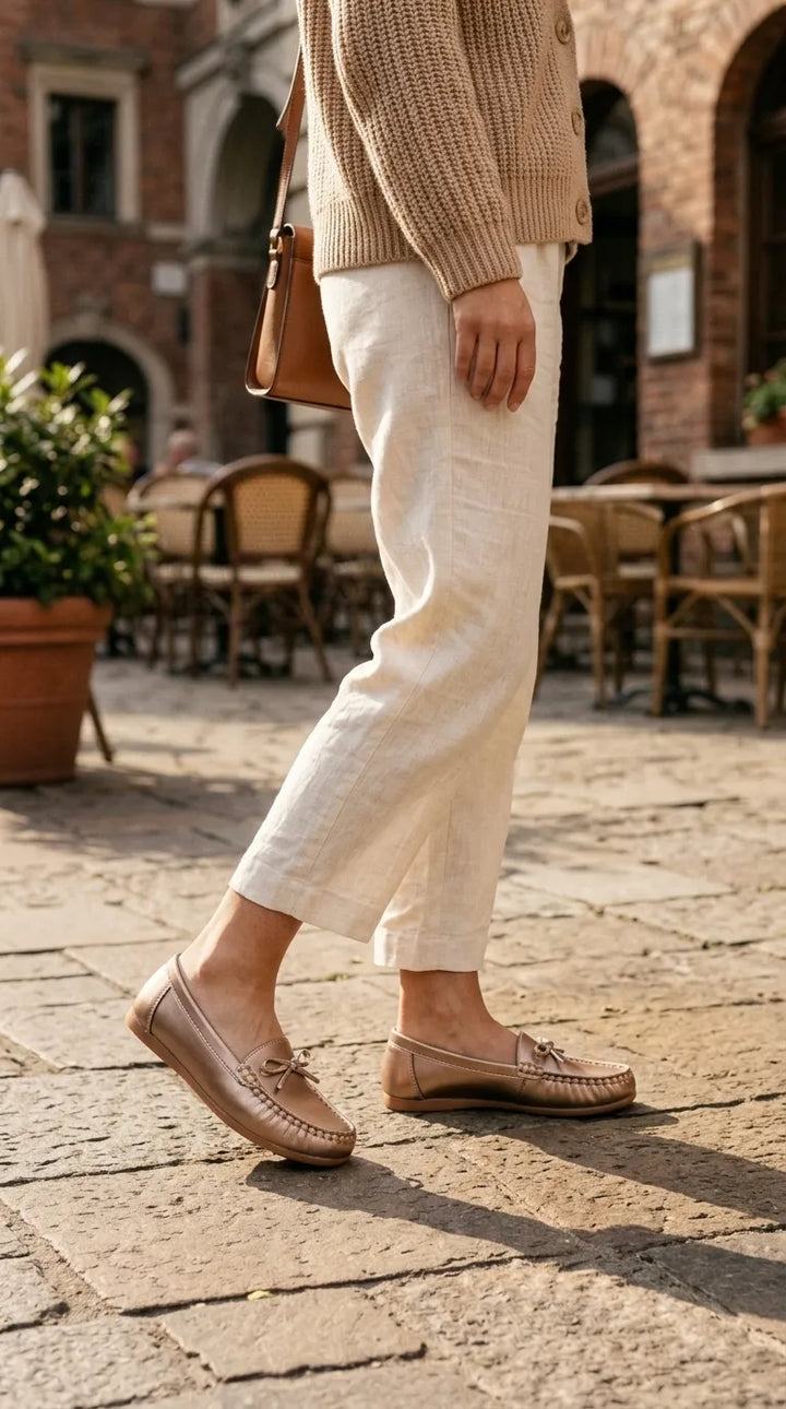 Golden Moccasin For Ladies WN4648