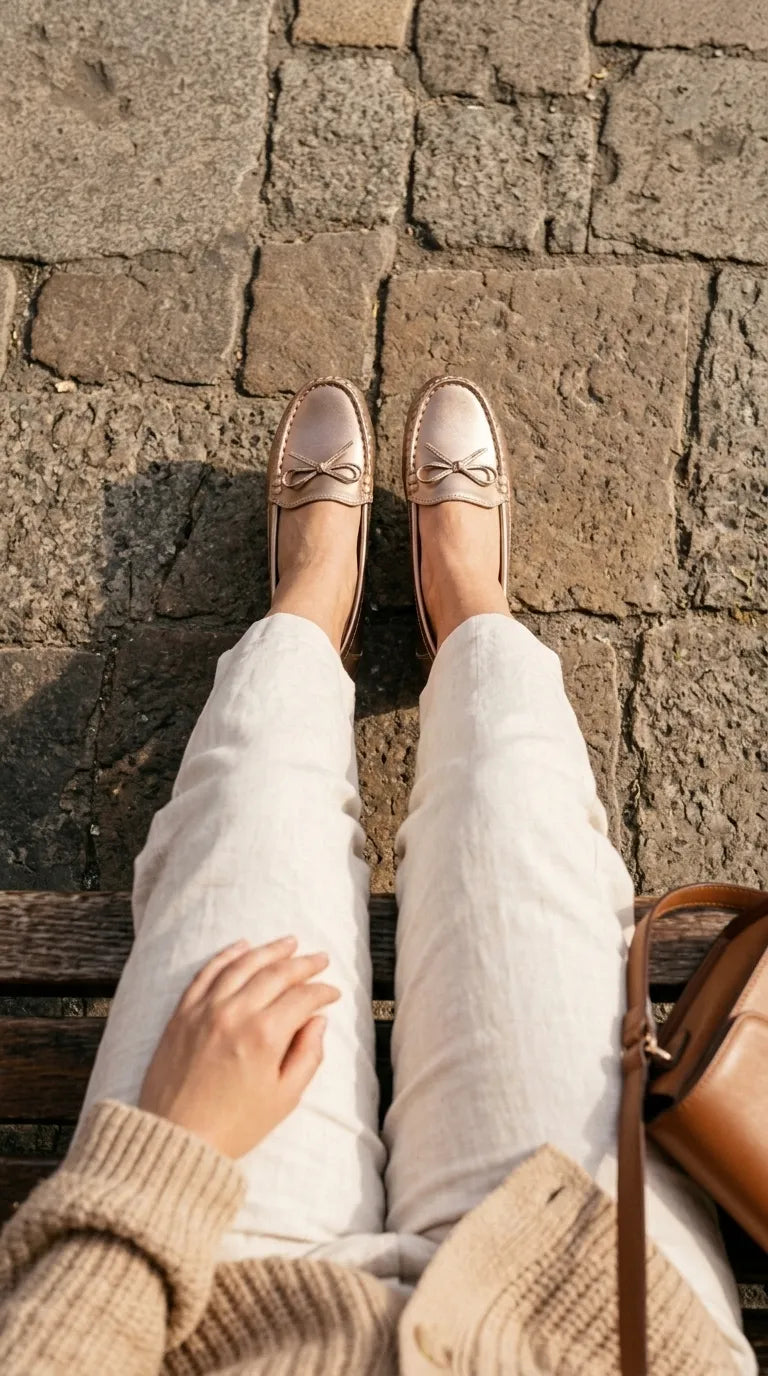 Golden Moccasin For Ladies WN4648