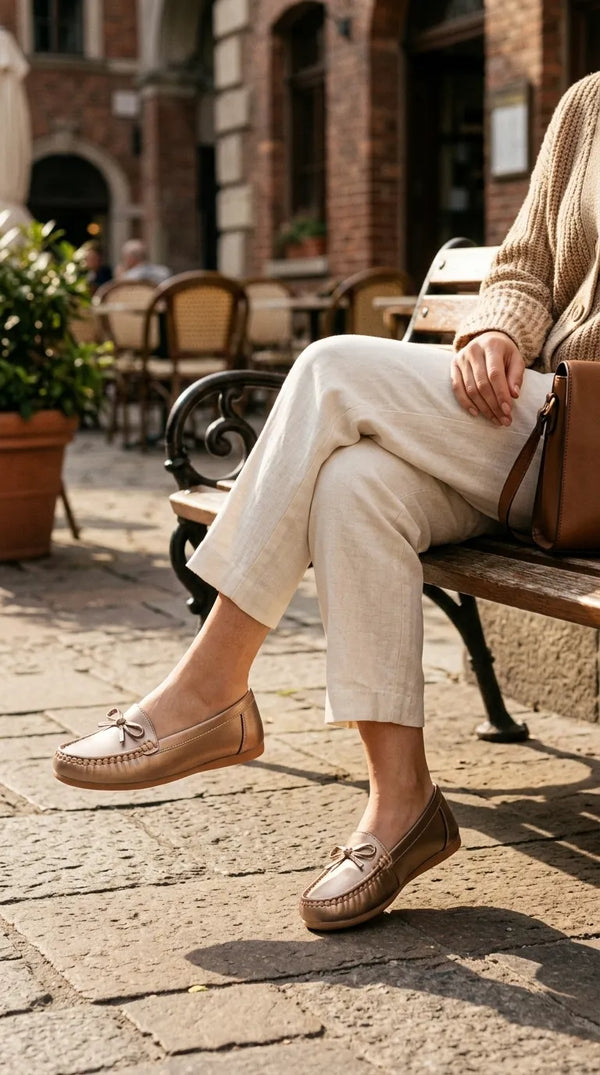 Golden Moccasin For Ladies WN4648