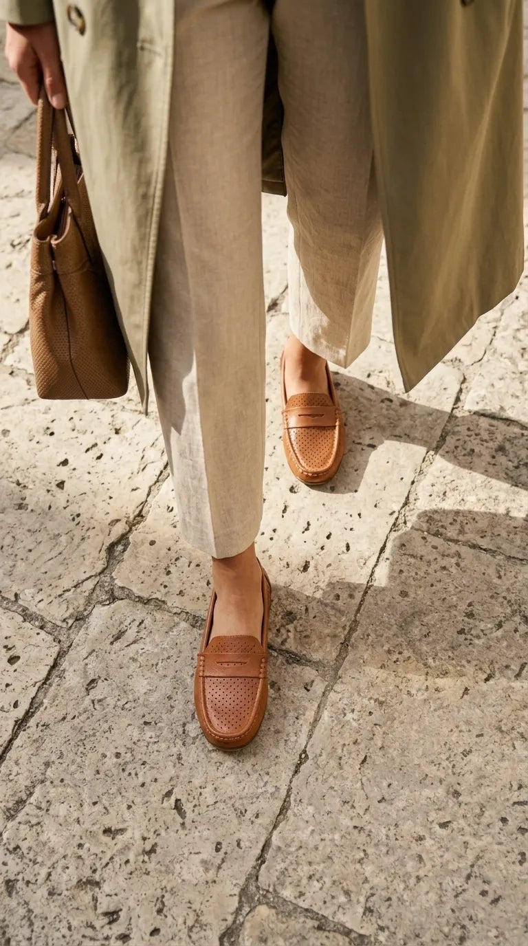 Tan Moccasin For Ladies WN4662