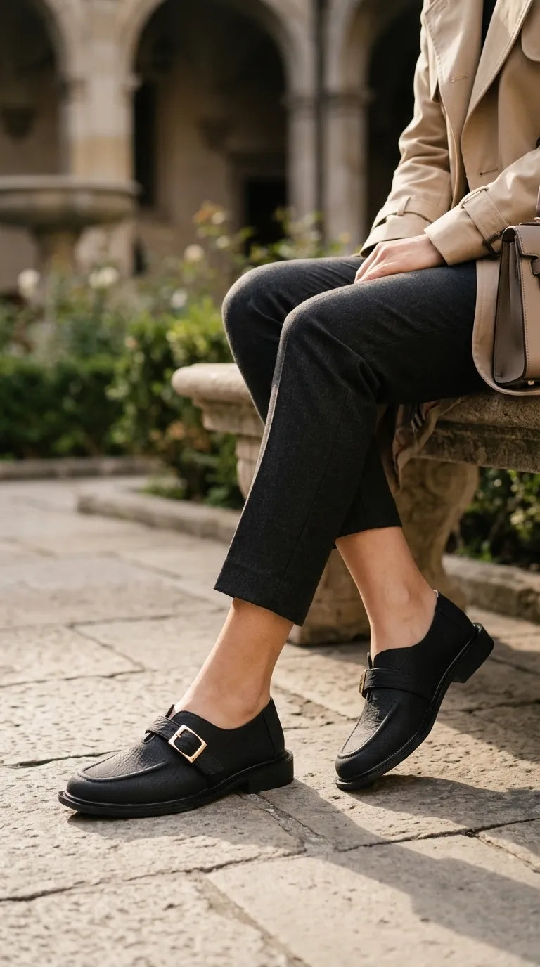 Black Moccasin For Ladies WN4693