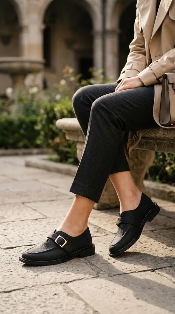 Black Moccasin For Ladies WN4693