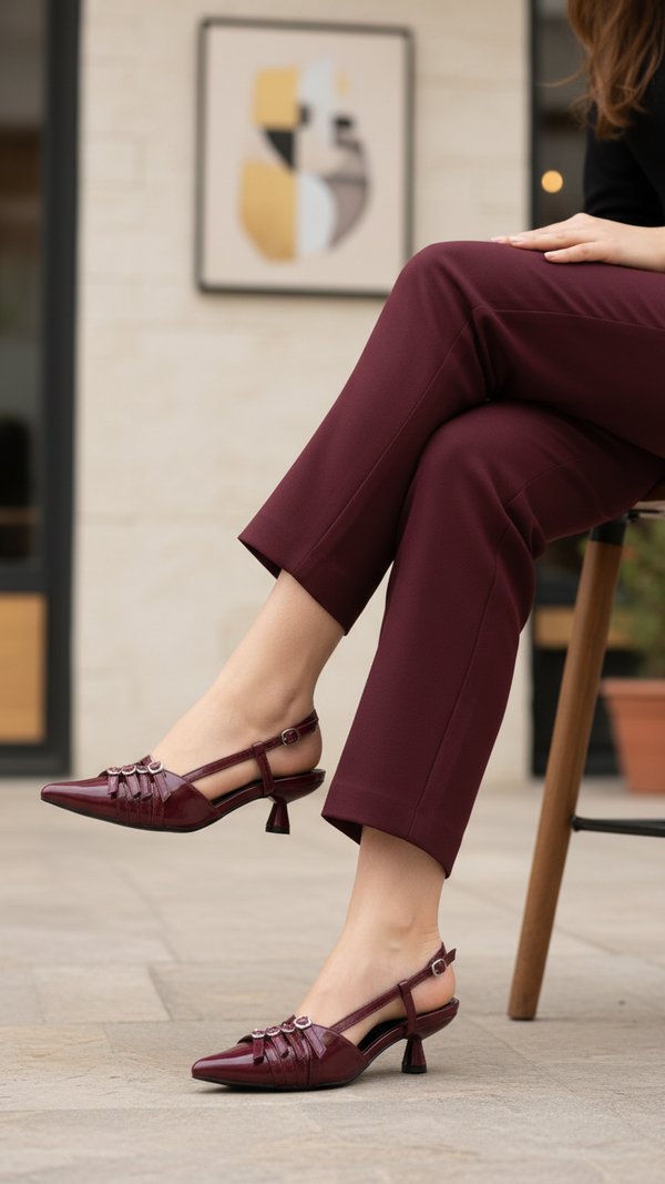 Maroon Back Open For Women WN5506