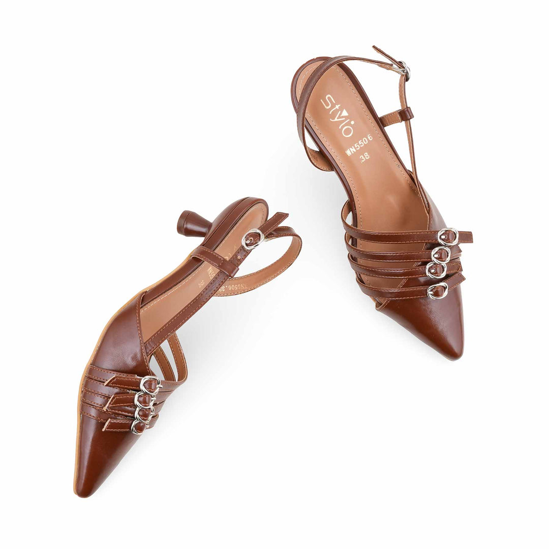 Brown Back Open For Ladies WN5506