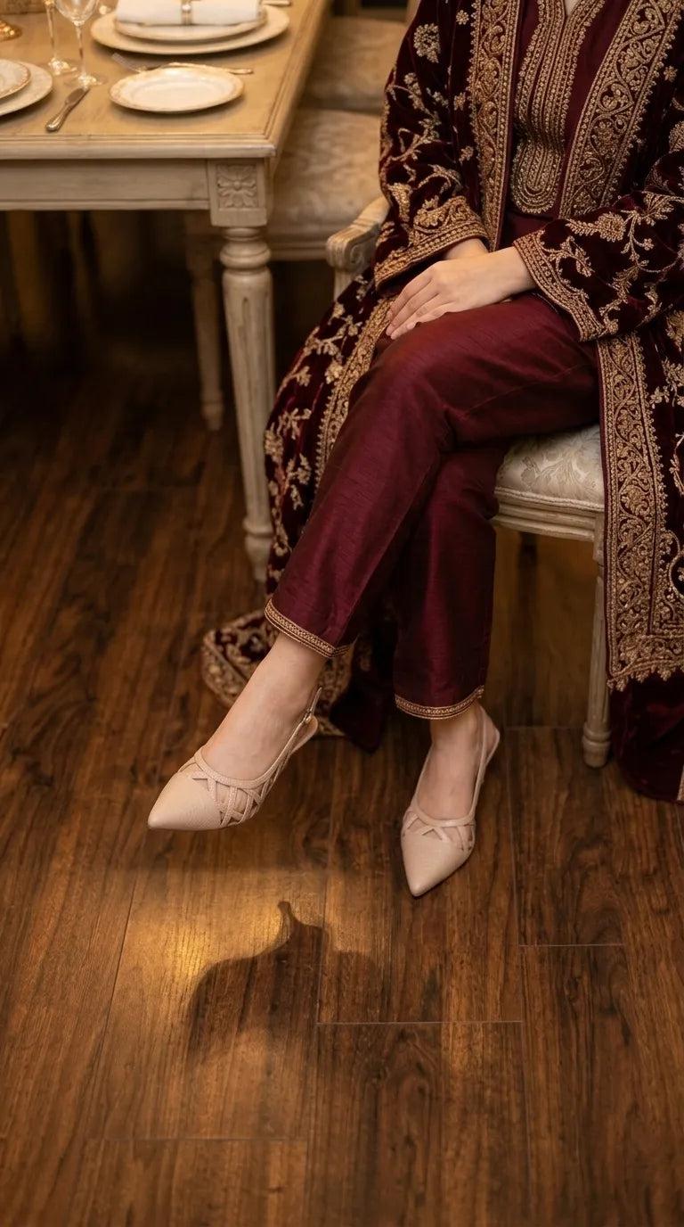 Beige Back Open For Women WN5531