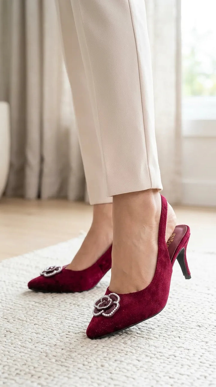 Maroon Back Open For Ladies WN5532