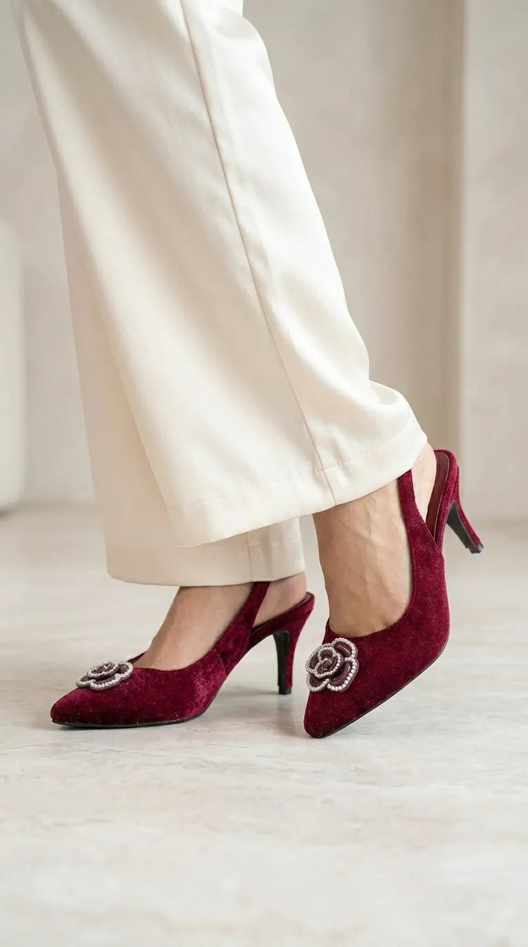 Maroon Back Open For Ladies WN5532