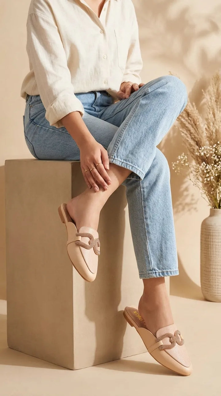 Beige Back Open For Women WN5575