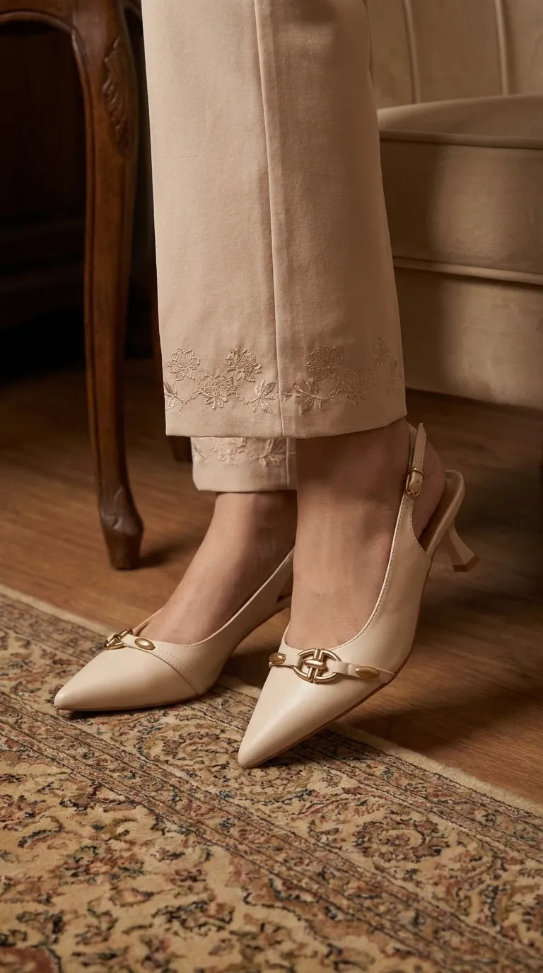 Beige Back Open For Women WN5674