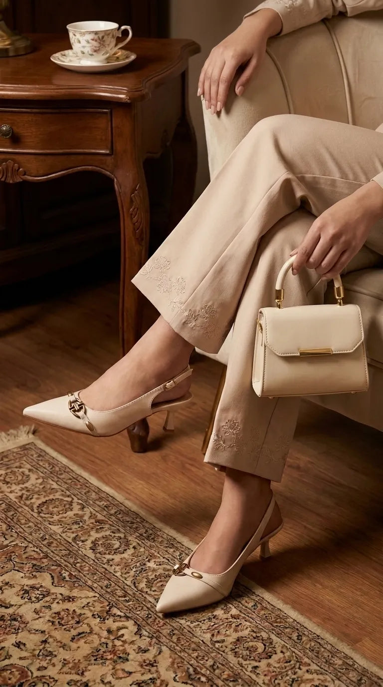 Beige Back Open For Women WN5674