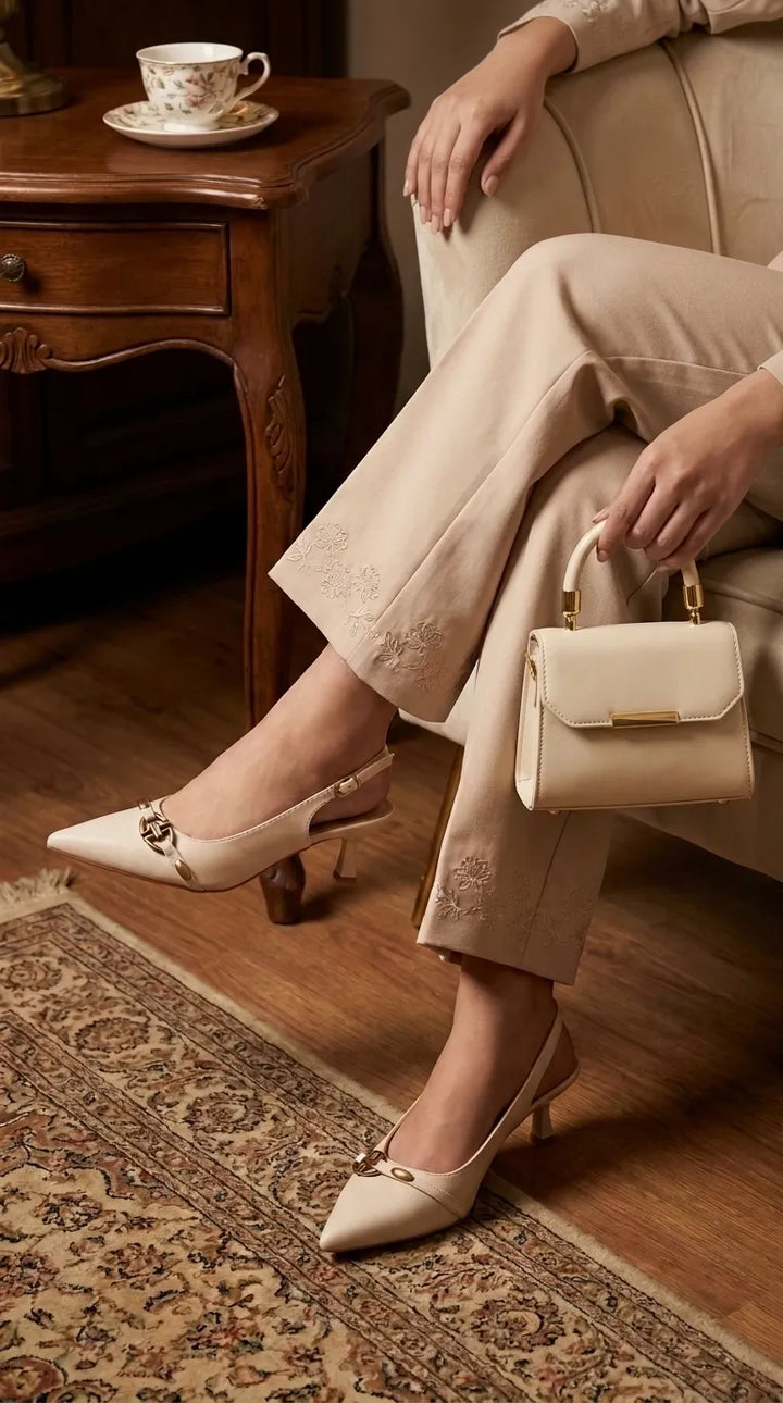 Beige Back Open For Women WN5674