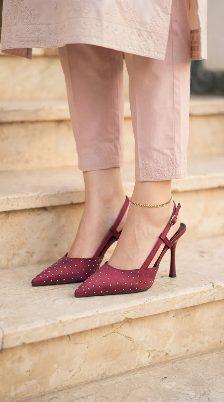 Maroon Back Open For Women WN5683