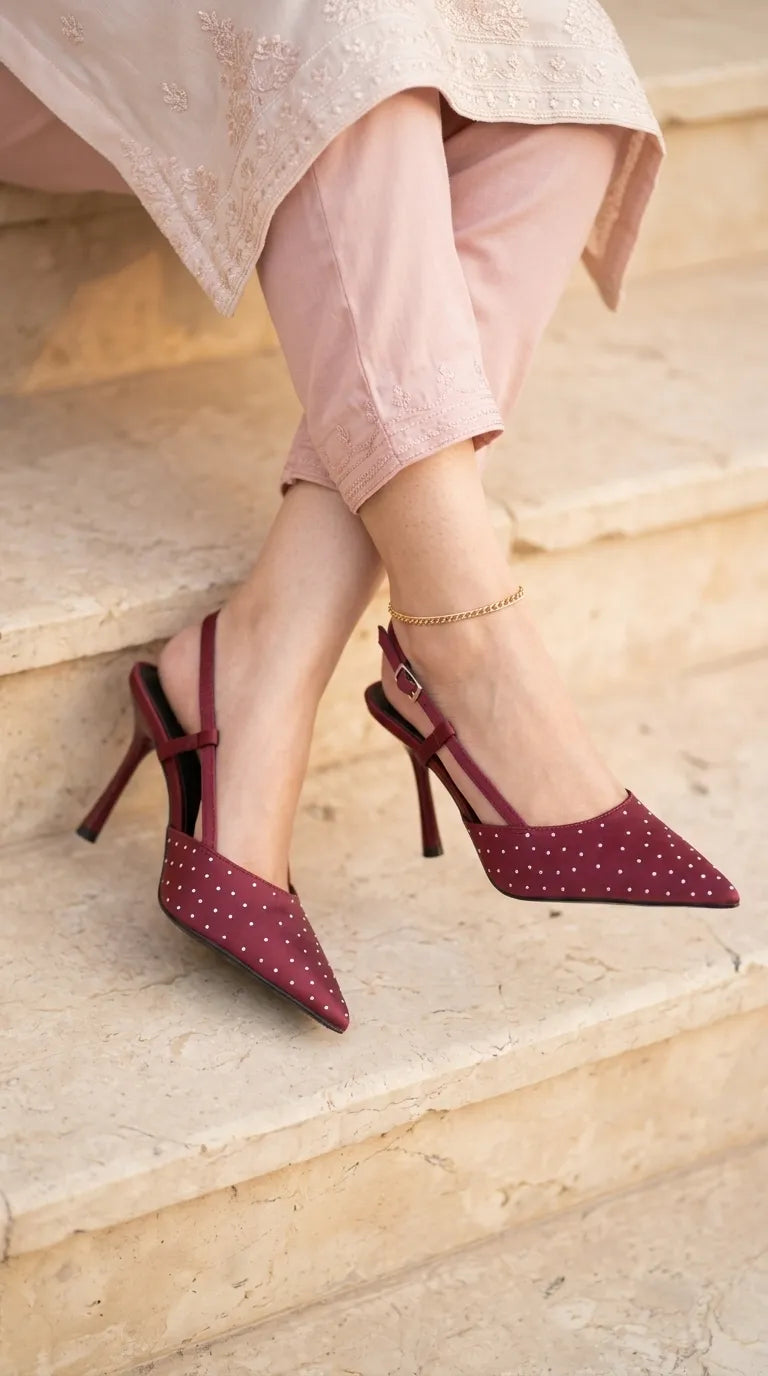 Maroon Back Open For Women WN5683