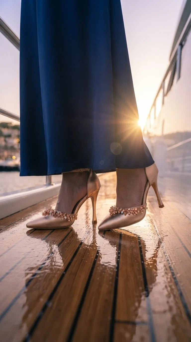 Champagne Court Shoes For Women WN5722