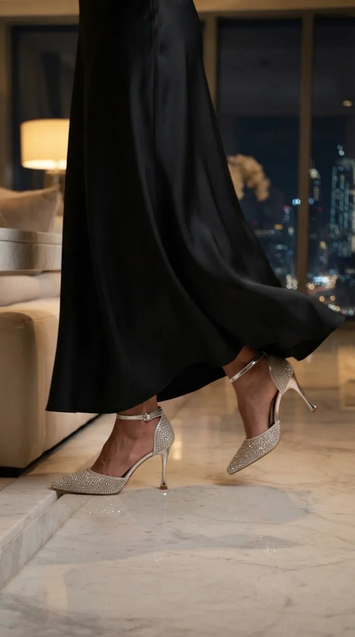 Silver Court Shoes For Women WN5724