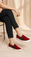 Maroon Canvas Slip Ons WN6198