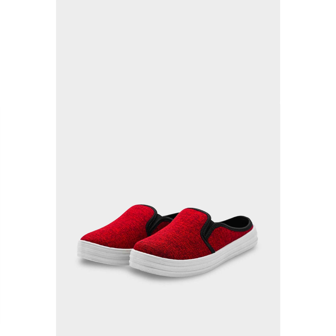 Red Canvas Slip Ons WN6200