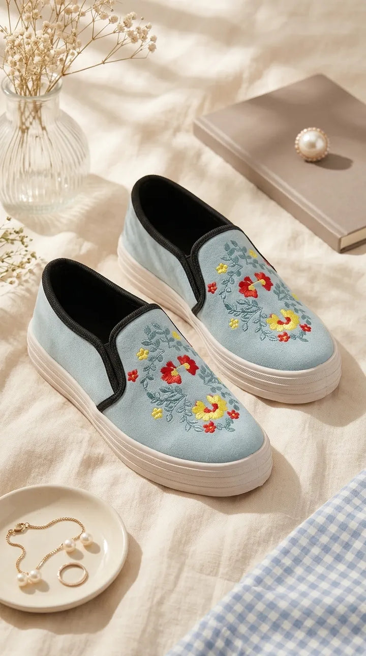 Sky Blue Sneaker For Women WN6228